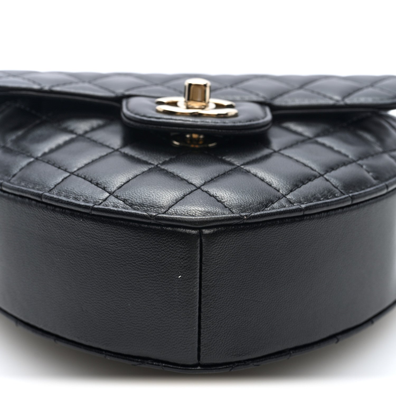 Chanel Lambskin Quilted CC In Love Heart Bag Black 9 of 9