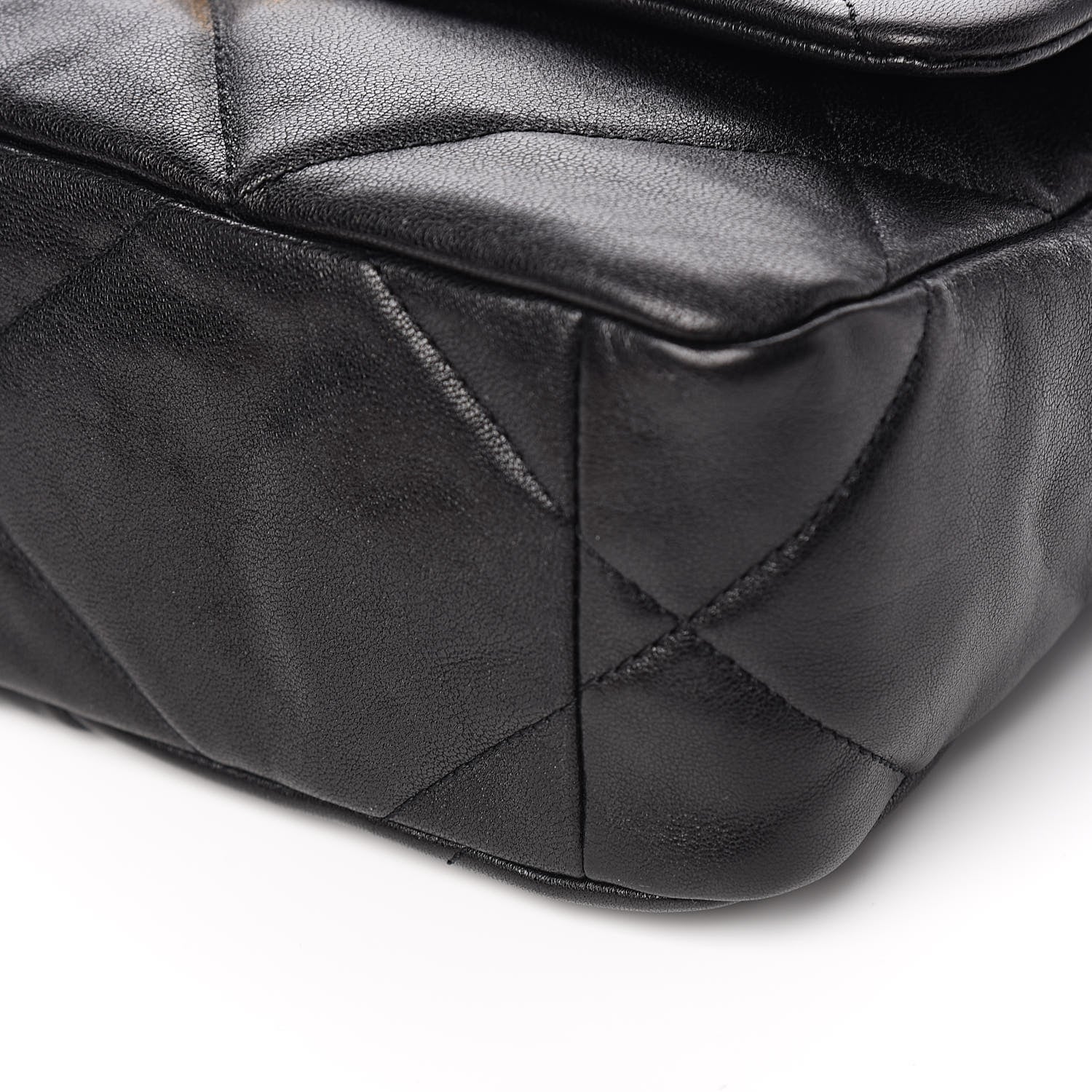 Chanel Goatskin Quilted Medium 19 Flap Black 9 of 11