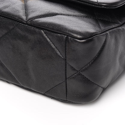 Chanel Goatskin Quilted Medium 19 Flap Black 9 of 11