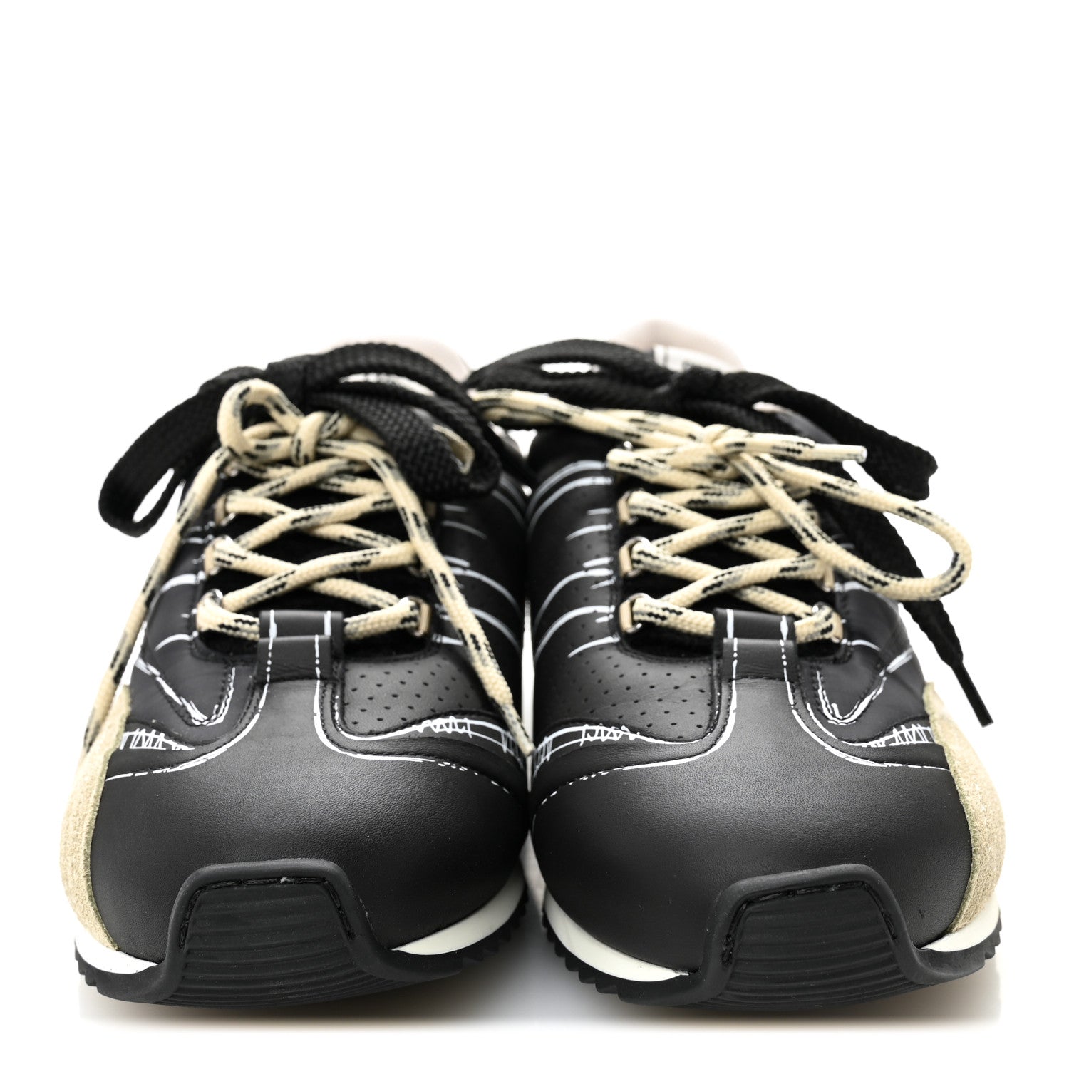 Christian Dior Calfskin Nylon Womens D-Sketch Sneakers 39 Black 2 of 9