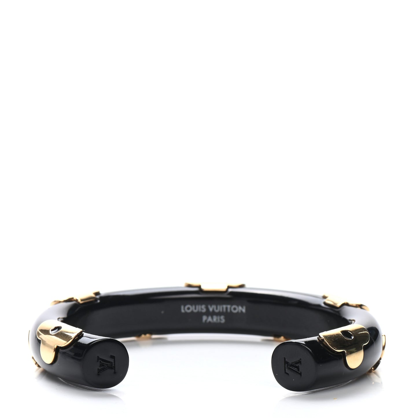 Resin Daily Monogram Bracelet M Black