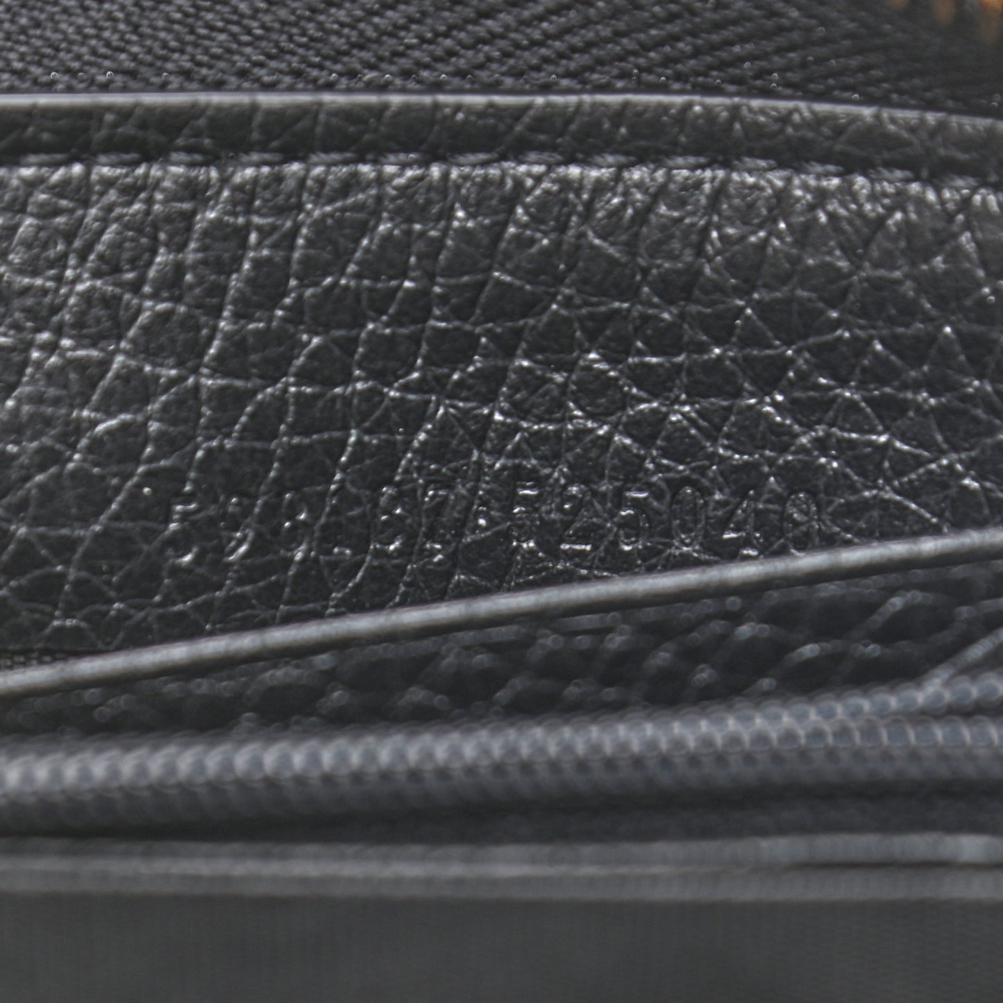Pebbled Calfskin Soho Zip Around Wallet Black