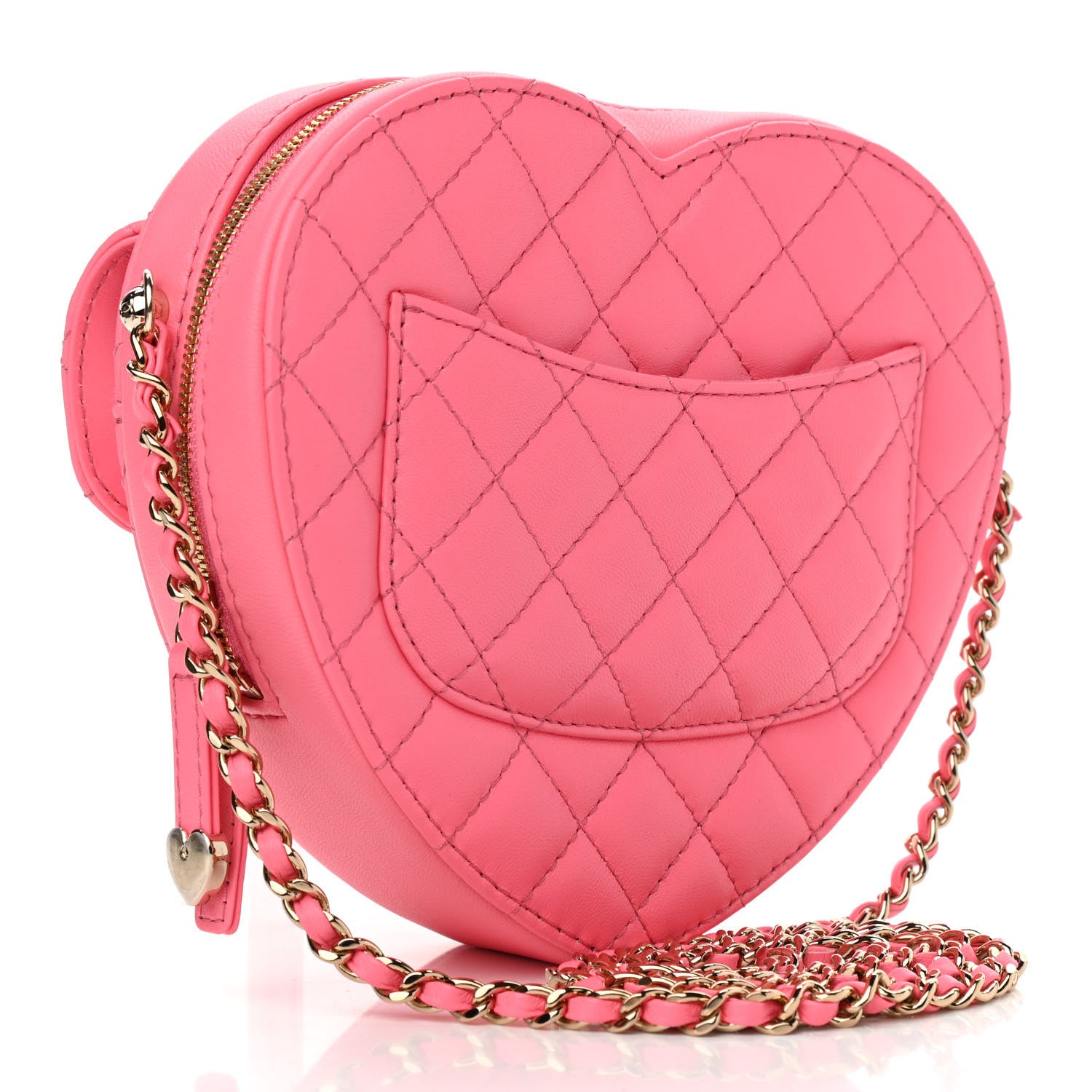 Chanel Lambskin Quilted CC In Love Heart Bag Pink 3 of 14