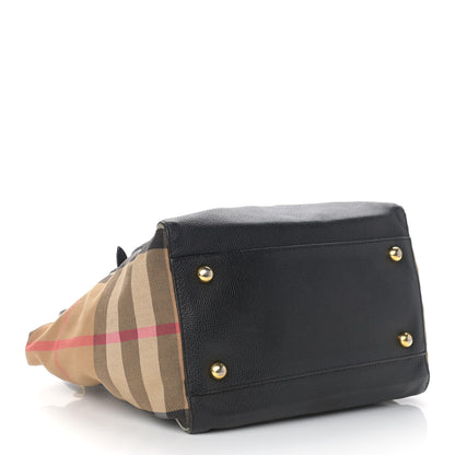 Burberry Grainy Calfskin House Check Small Canterbury Black 4 of 12