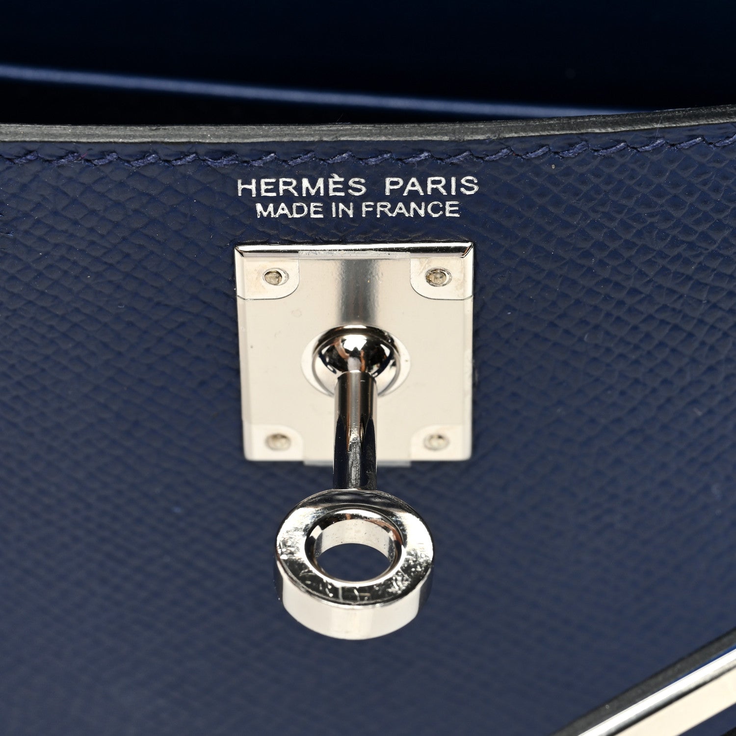 Hermes Epsom Mini Kelly Sellier 20 Bleu Saphir Bleu France Black 6 of 9