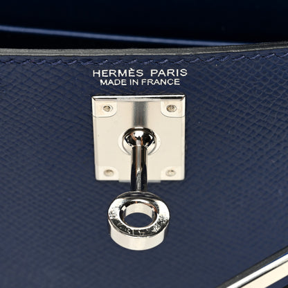 Hermes Epsom Mini Kelly Sellier 20 Bleu Saphir Bleu France Black 6 of 9