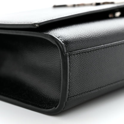 Saint Laurent Grain De Poudre Medium Classic Monogram Kate Satchel Black 10 of 14