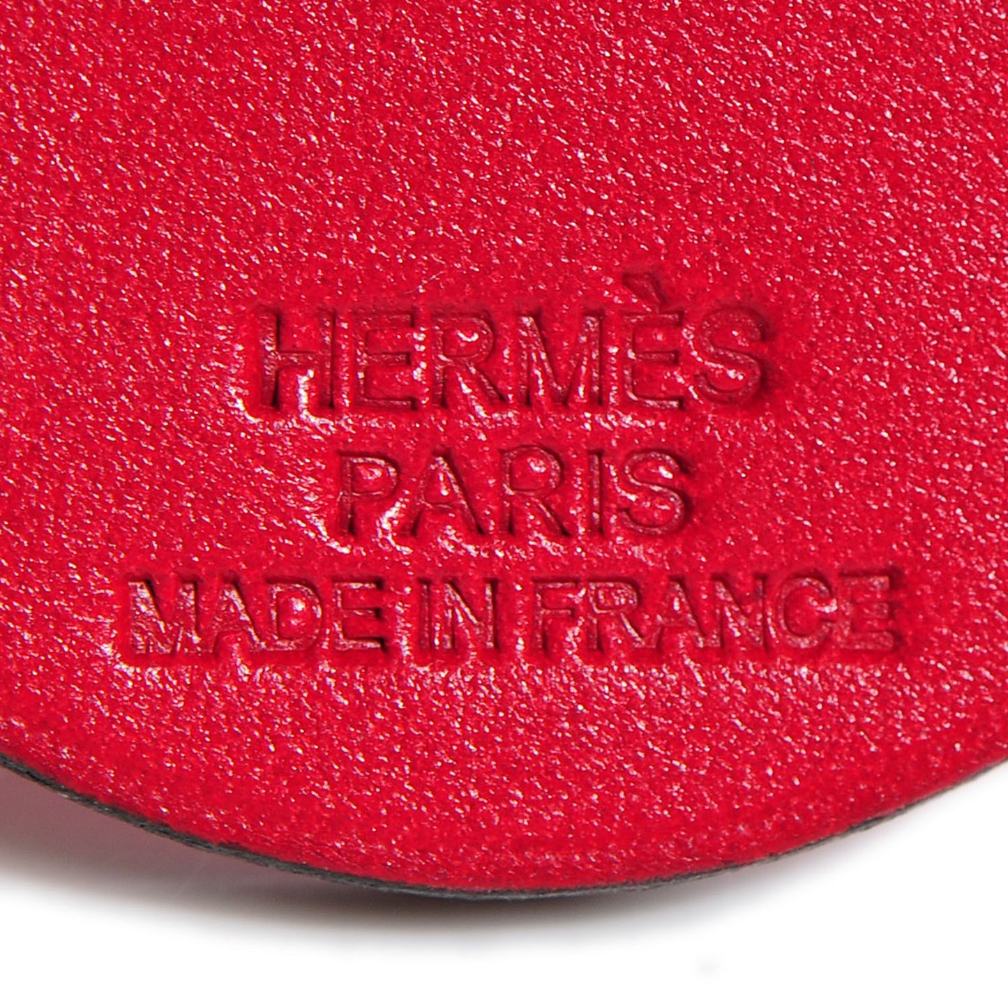 Veau Box Lady Bug Key Chain Rouge H