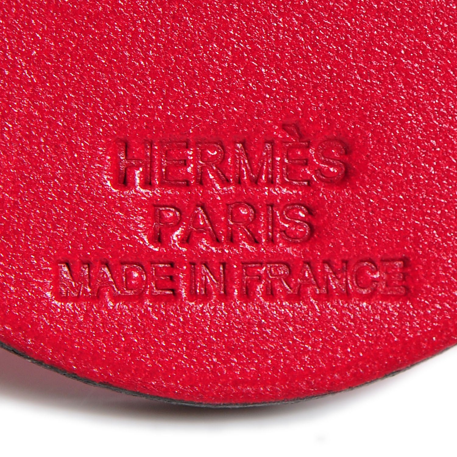 Hermes Veau Box Lady Bug Key Chain Rouge H 4 of 5
