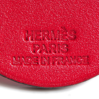 Hermes Veau Box Lady Bug Key Chain Rouge H 4 of 5