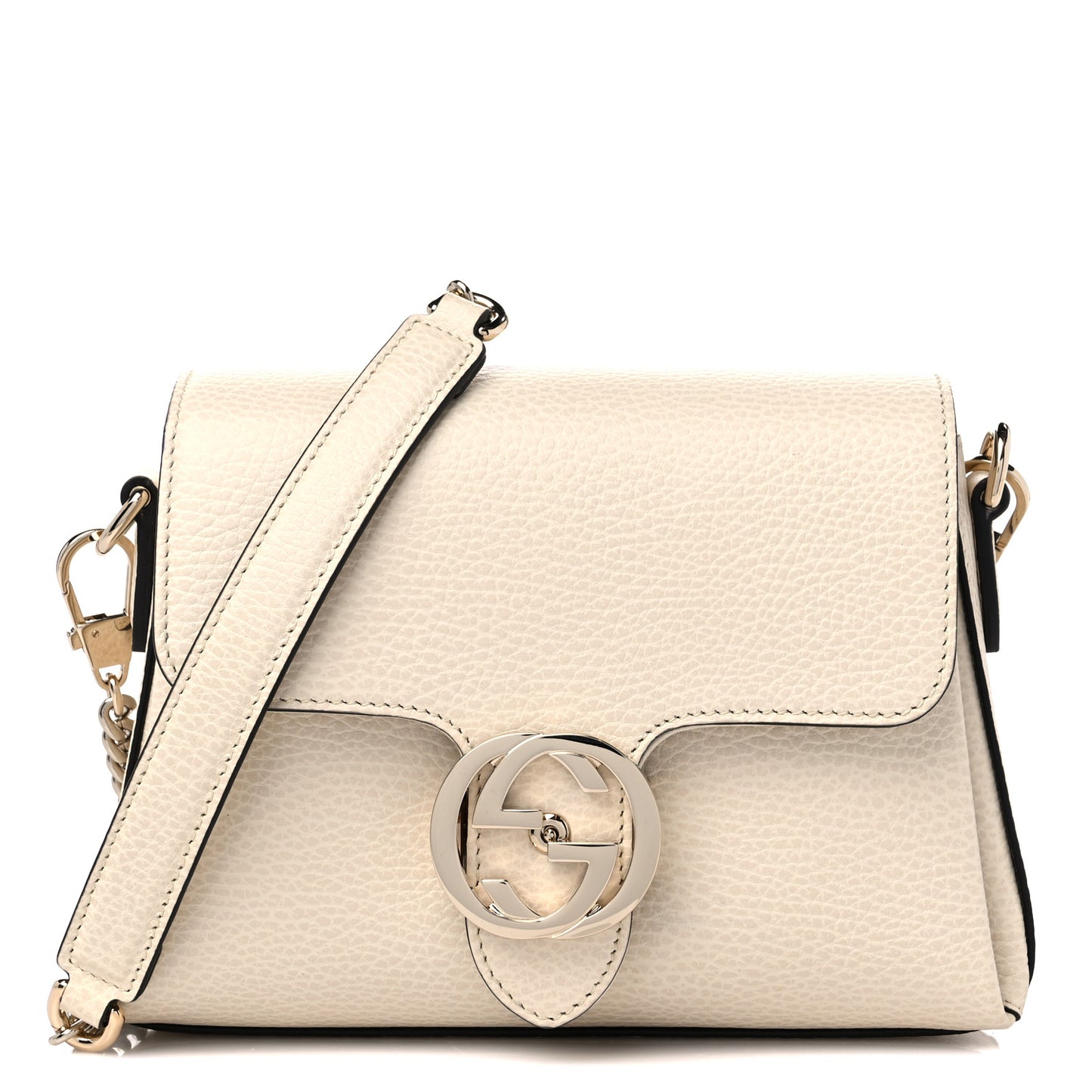 Dollar Calfskin Interlocking G Crossbody Bag Ivoire