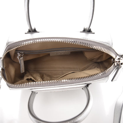 Givenchy Metallic Sugar Goatskin Small Antigona Silver 5 of 13