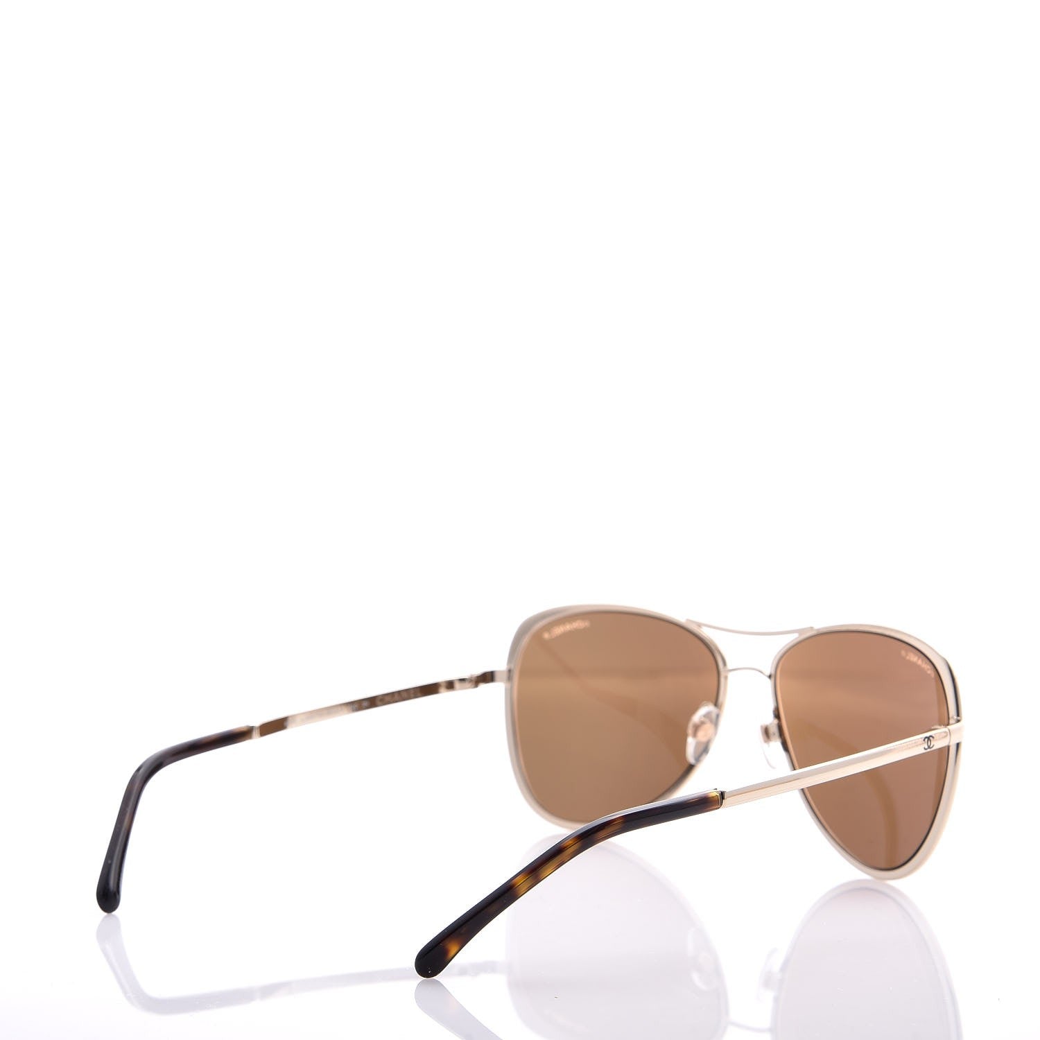 Chanel Metal Mirrored Pilot Summer Sunglasses 4223 Gold 4 of 9