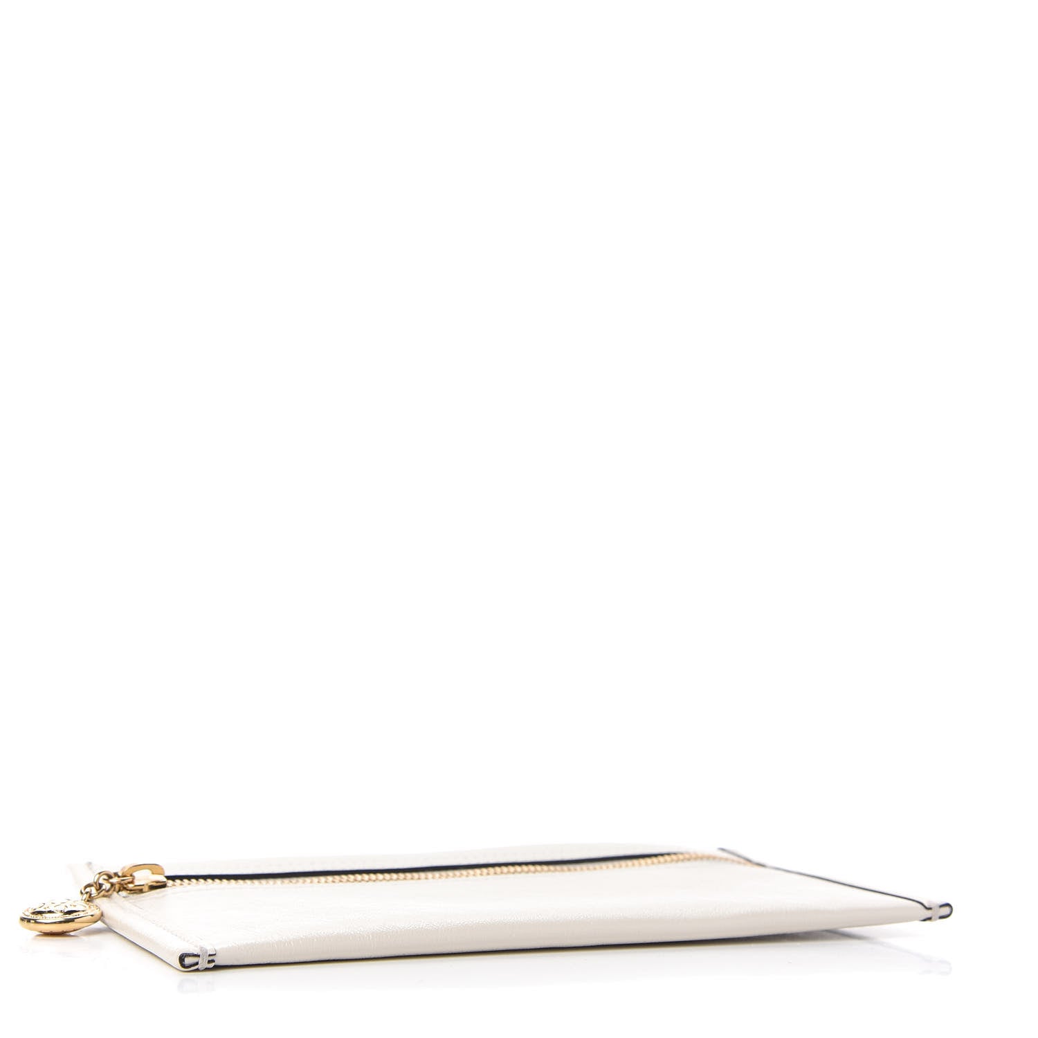 Gucci Calfskin Rajah Zip Chain Pouch White 4 of 7