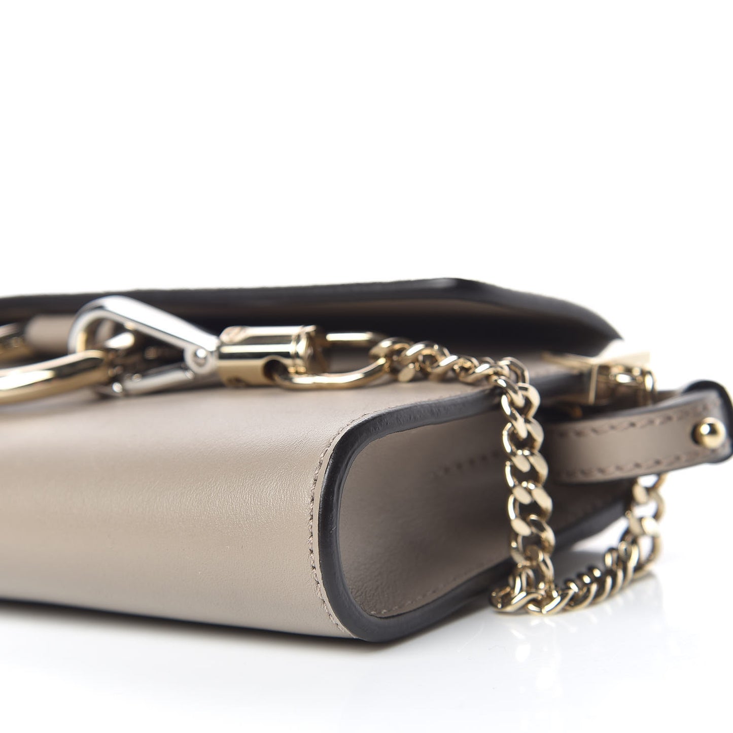 Suede Calfskin Mini Faye Shoulder Bag Motty Grey
