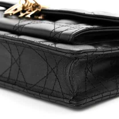 Christian Dior Lambskin Cannage Lady Dior Chain Pouch Black 9 of 9