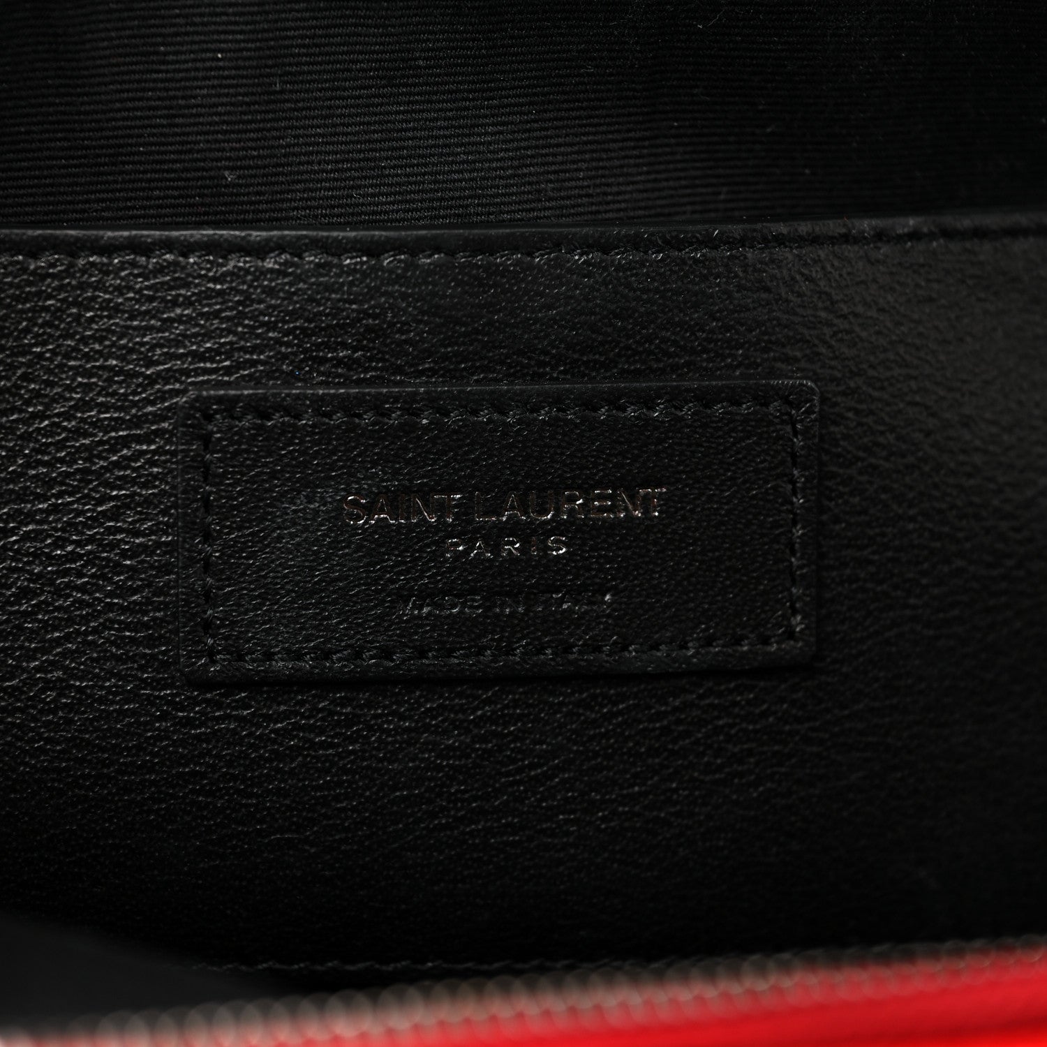 Saint Laurent Patent Crocodile Embossed Sac Coeur Heart Shaped Clutch Red 6 of 11