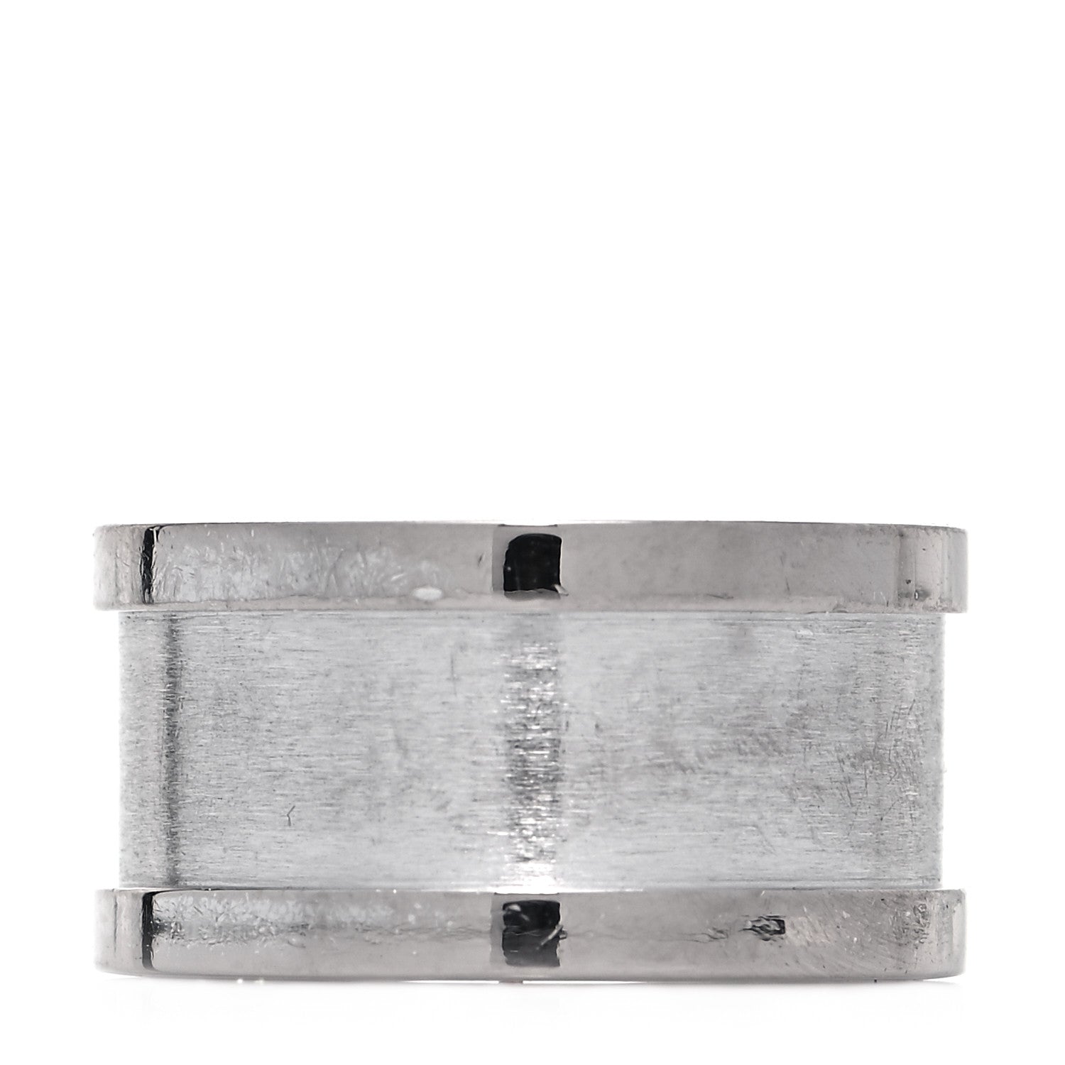 Cartier 18K White Gold 10mm Logo De Cartier Ring 49 4.75 5 of 8