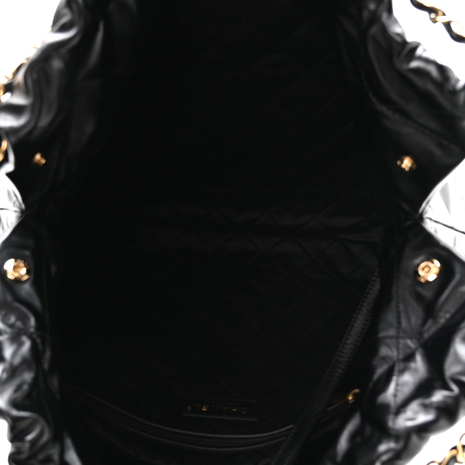 Chanel Shiny Calfskin Quilted Small Chanel 22 Black 6 of 11