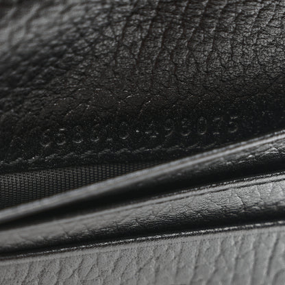 Gucci Dollar Calfskin GG Supreme Monogram GG Marmont Card Case Black Beige Ebony 7 of 8