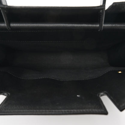 Burberry Grainy Calfskin Medium Title Bag Black 5 of 11