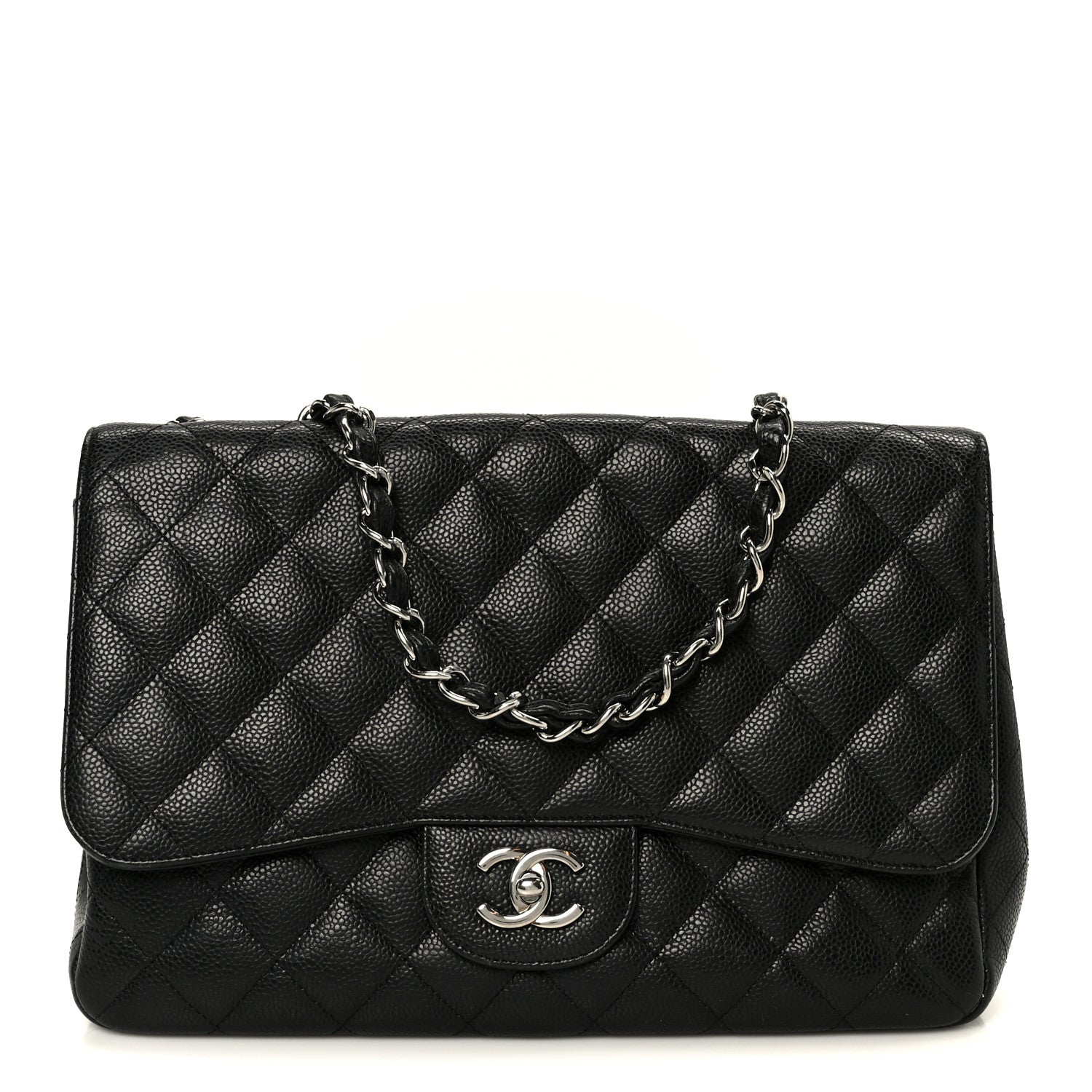 Chanel Caviar Quilted Jumbo Single Flap Black 1 of 11