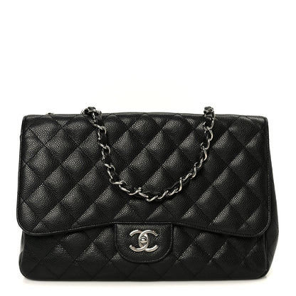 Chanel Caviar Quilted Jumbo Single Flap Black 1 of 11