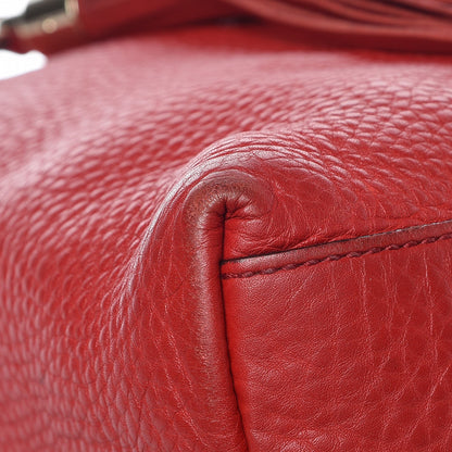 Gucci Pebbled Calfskin Medium Soho Chain Shoulder Bag Tabasco Red 13 of 17
