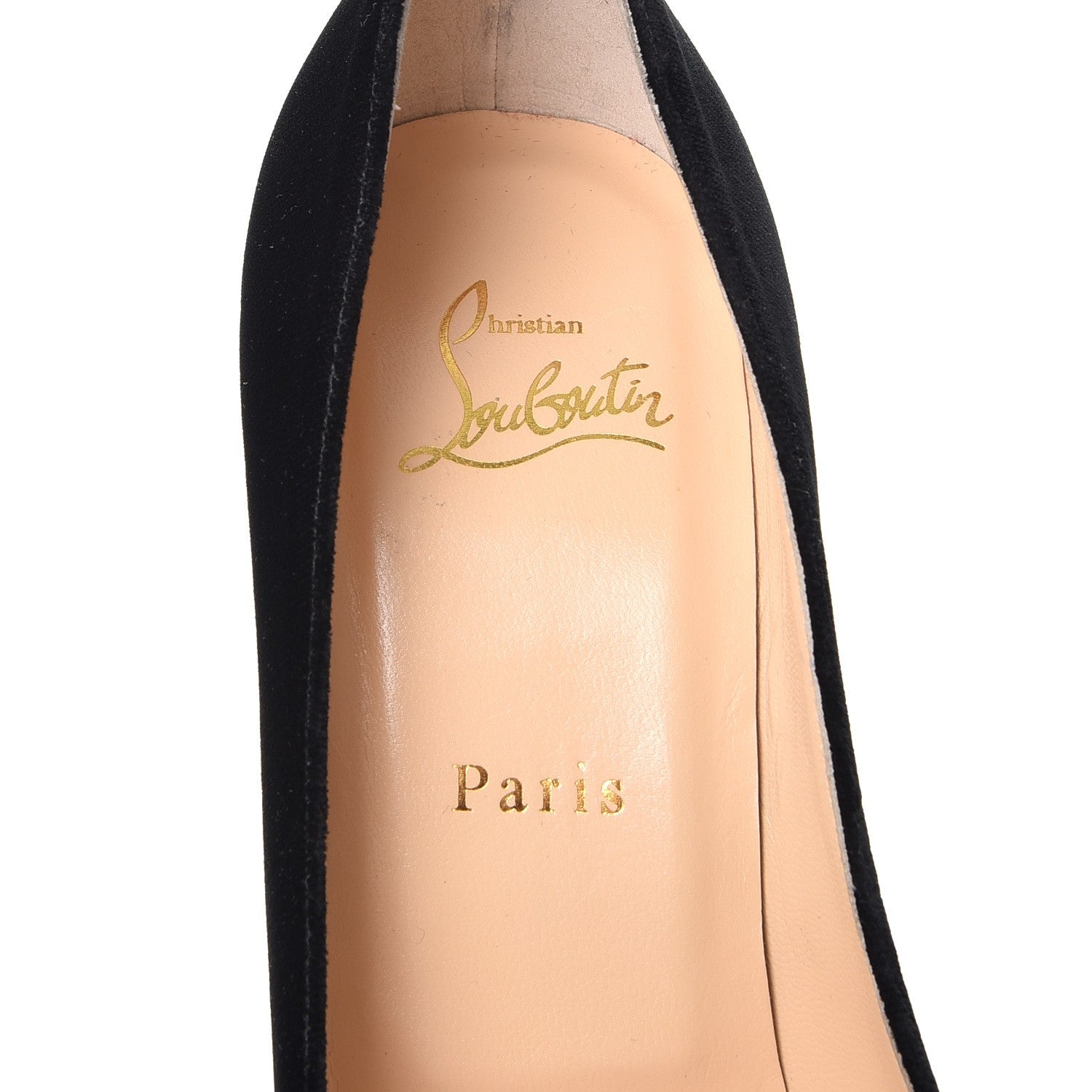 Christian Louboutin Velvet Cadrilla Corazon 100 Pumps 37.5 Black 7 of 9