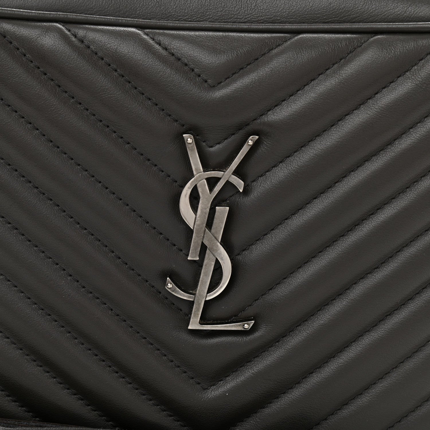Saint Laurent Calfskin Matelasse Monogram Lou Camera Bag Asphalt 7 of 12