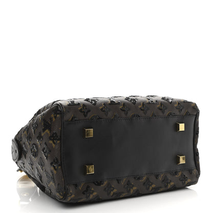 Louis Vuitton Monogram Sequins Eclipse Speedy 28 Black 4 of 12
