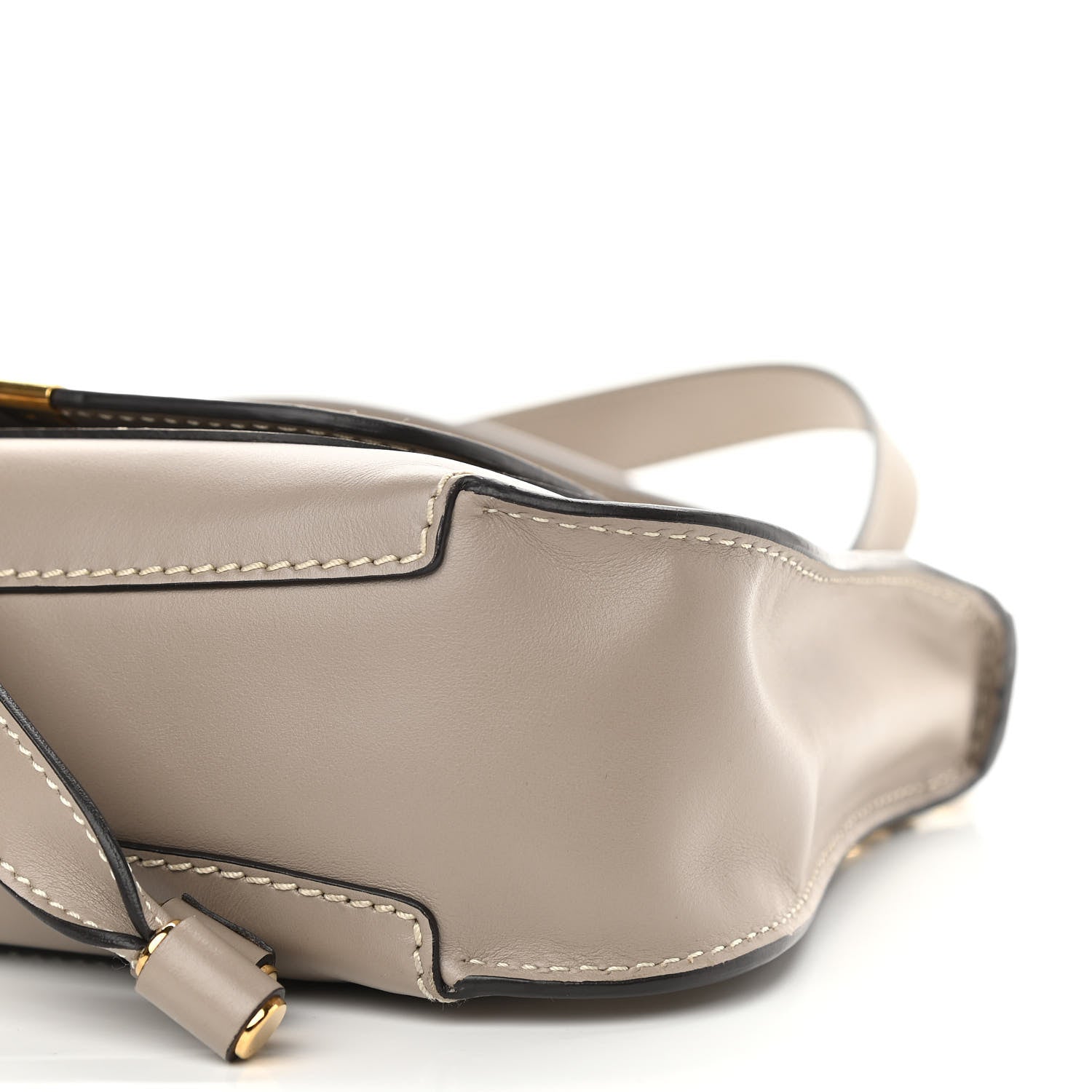 Chloe Calfskin Medium Marcie Saddle Shoulder Bag Motty Grey 10 of 11