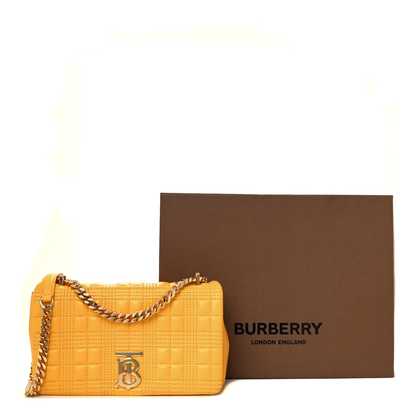 Lambskin Quilted Small Lola Bag Deep Saffron