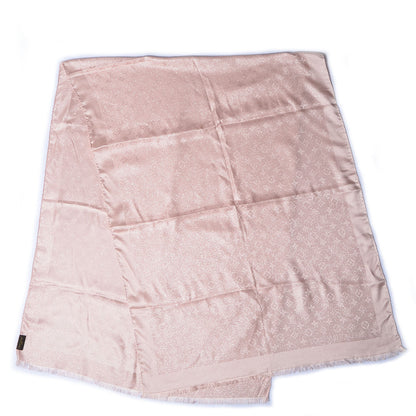 Louis Vuitton Silk Monogram Shimmer Stole Rose Poudre 3 of 6