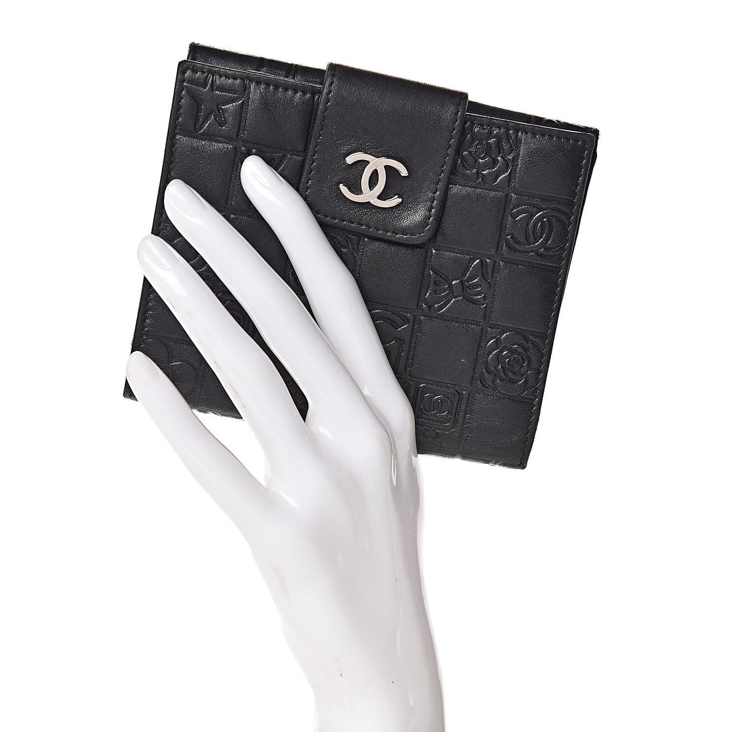 Lambskin Precious Symbols French Wallet Black