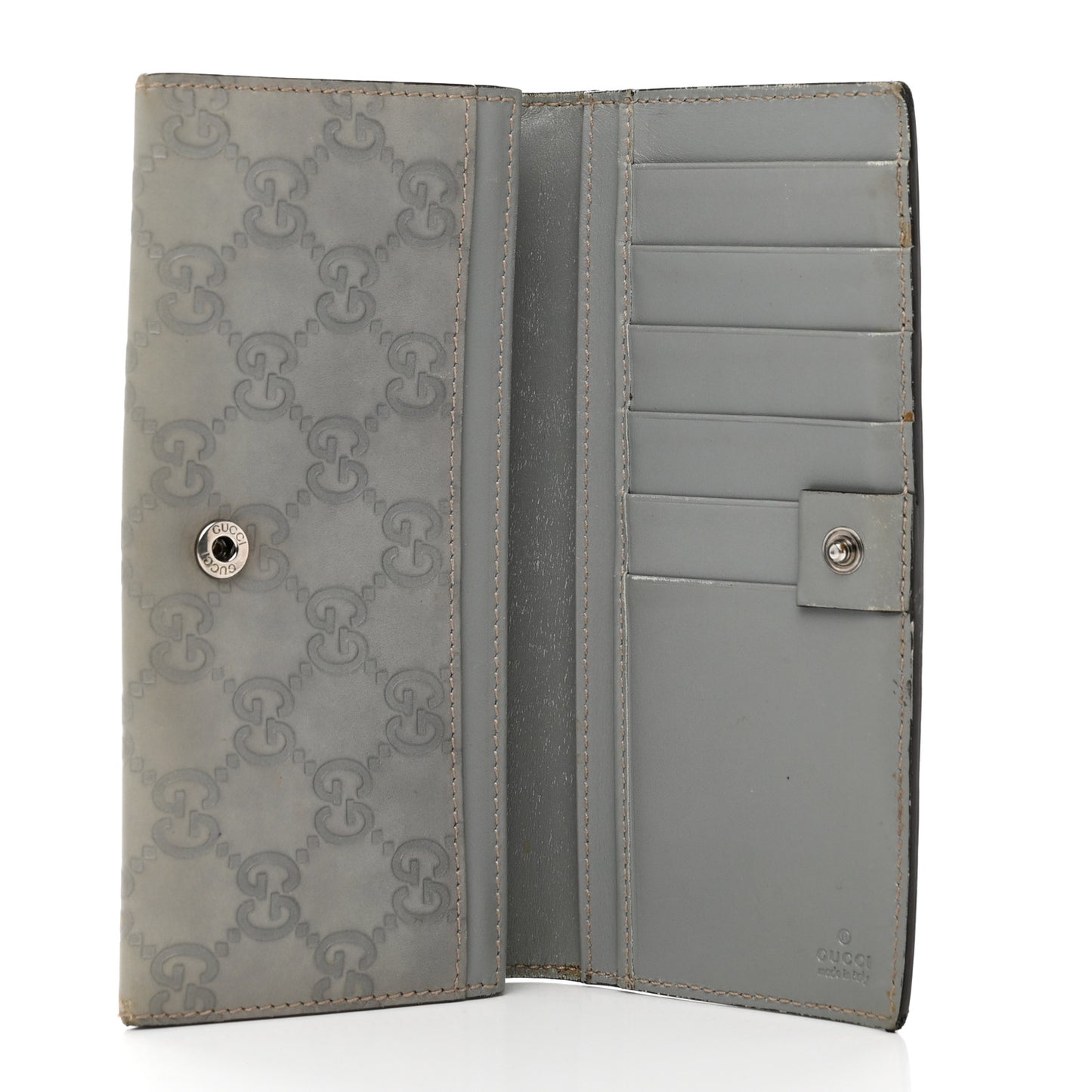Guccissima Continental Flap Wallet Grey