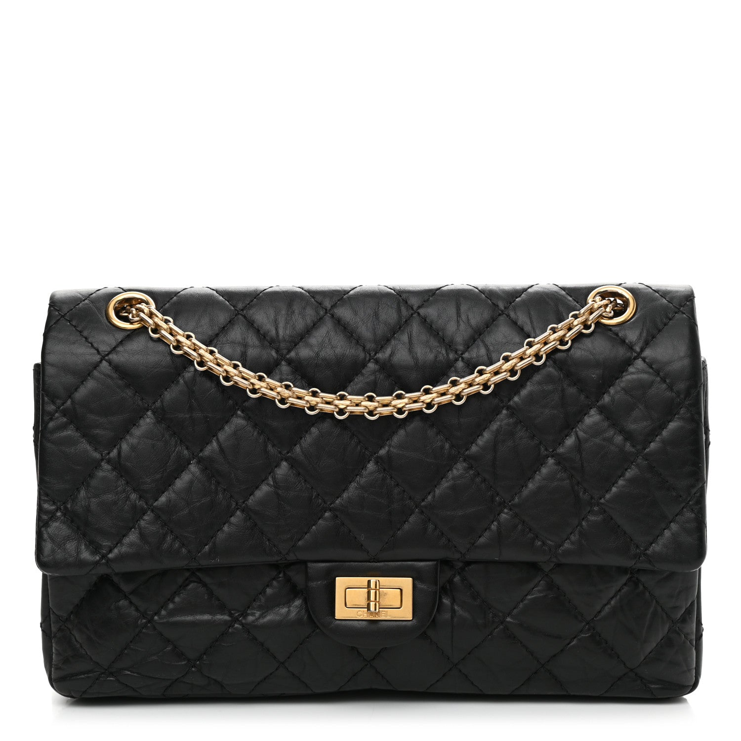 Chanel Aged Calfskin Quilted 2.55 Reissue 226 Flap Black 1 of 14