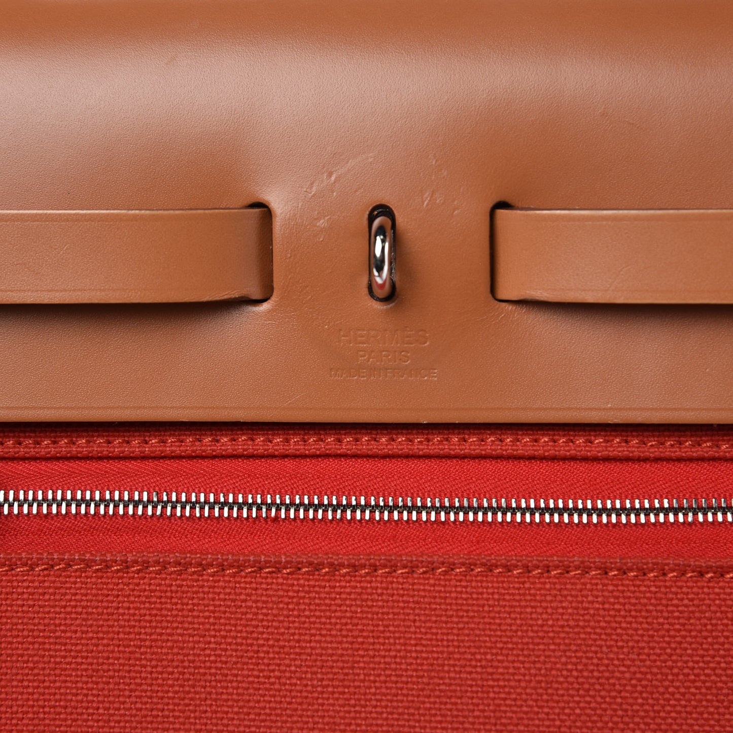 Vache Hunter Toile Herbag Zip 31 PM Rouge Tomate Natural