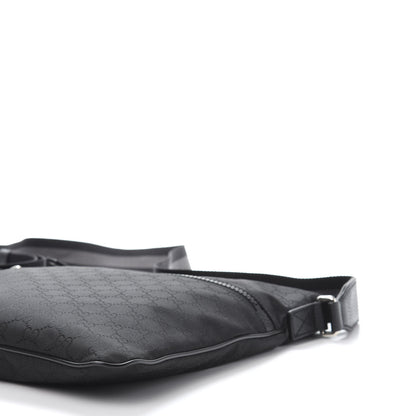 Gucci Nylon Monogram Medium Flat Messenger Bag Black 10 of 12