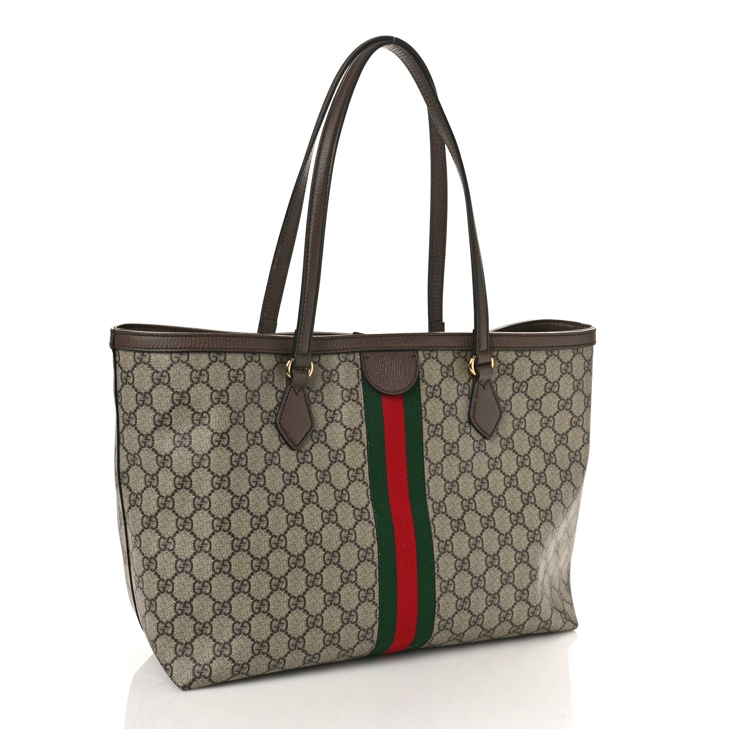 Gucci GG Supreme Monogram Medium Ophidia Shopping Tote Brown 3 of 11