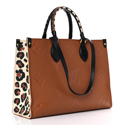 Louis Vuitton Empreinte Monogram Giant Wild At Heart Onthego MM Caramel 3 of 10