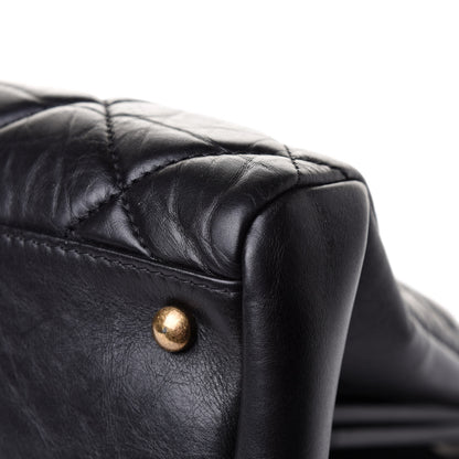 Chanel Aged Calfskin Large Just Mademoiselle Bowling Bag Black 12 of 12