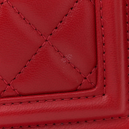 Chanel Lambskin Quilted New Medium Boy Flap Red 11 of 13