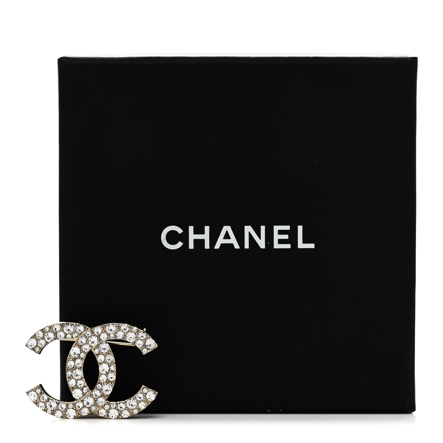 Chanel Crystal Palais Garnier CC Brooch Gold 5 of 5
