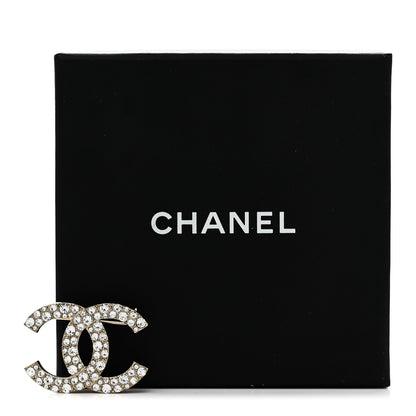 Chanel Crystal Palais Garnier CC Brooch Gold 5 of 5