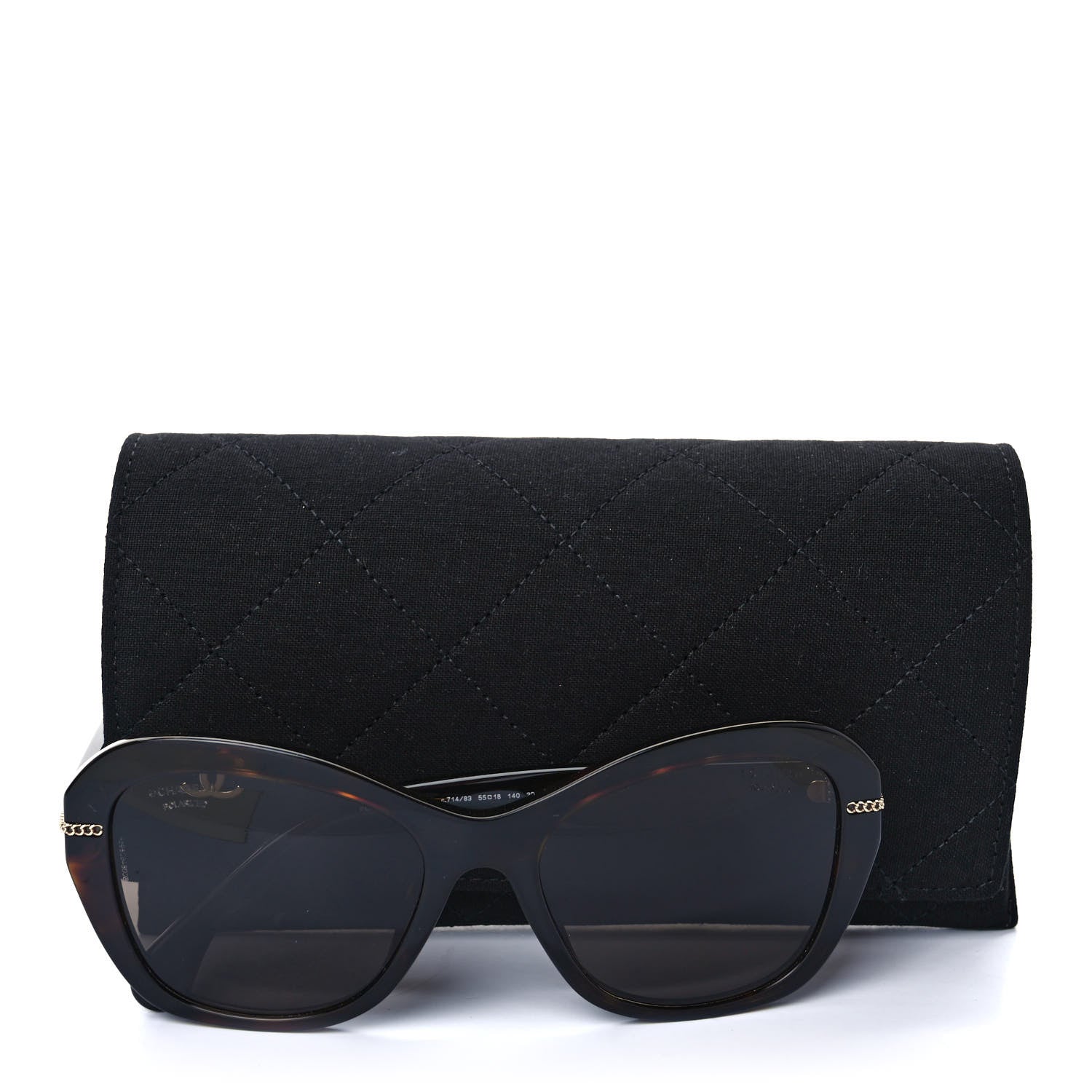 Chanel Acetate Polarized CC Butterfly Sunglasses 5510 Dark Tortoise 8 of 8