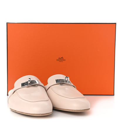 Hermes Goatskin Oz Mules 37 Blanc Poros 10 of 10
