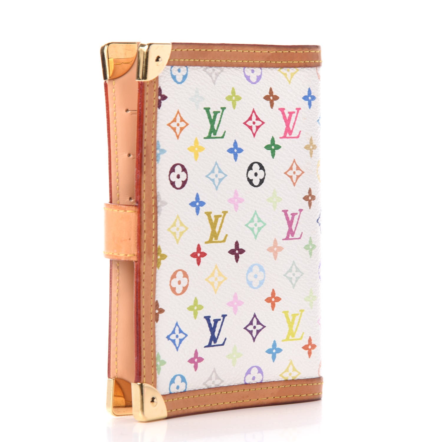 Louis Vuitton Monogram Multicolor Small Ring Agenda Cover White 3 of 6