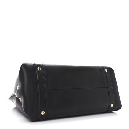 Salvatore Ferragamo Calfskin Suzanna Gancini Satchel  Black 4 of 9
