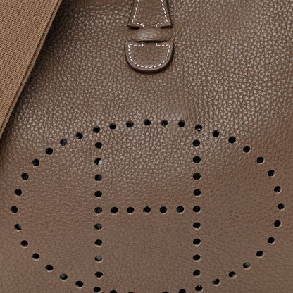 Hermes Taurillon Clemence Evelyne III PM Etoupe 9 of 11